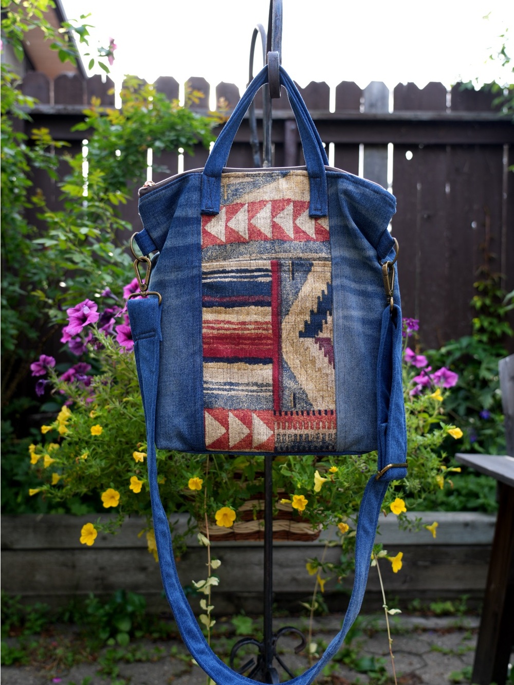 Denim Crossbody Bag